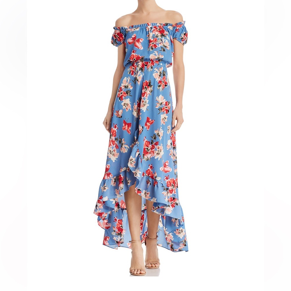 Aqua | Off-the-Shoulder Floral Maxi Dress - 100% Exclusive
